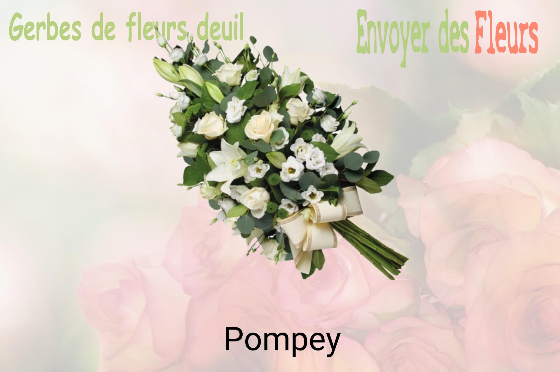 Gerbe de fleurs de deuil livrée à Pompey